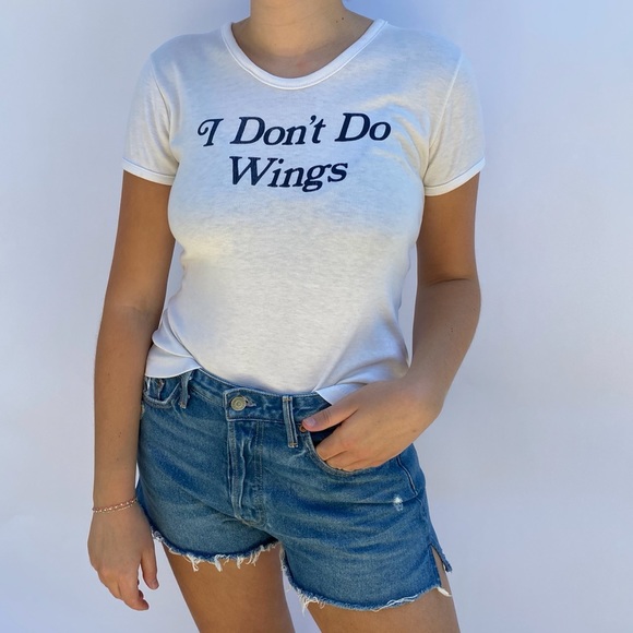 American Vintage Tops - Vintage 60s Wings Baby Tee
